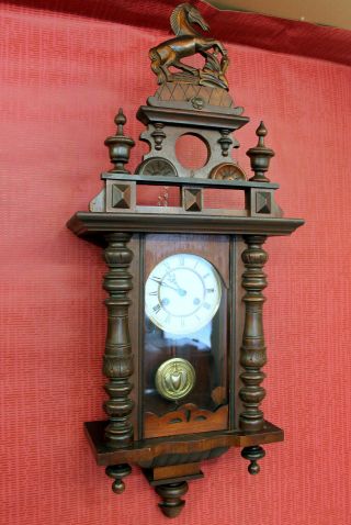 Antique Wall Clock Chime Clock Regulator 19th century JUNGHANS 3