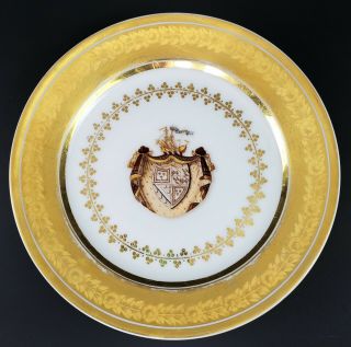 Baucher Paris Porcelain Plate Made For Nj Gov & Declaration Independence Signer