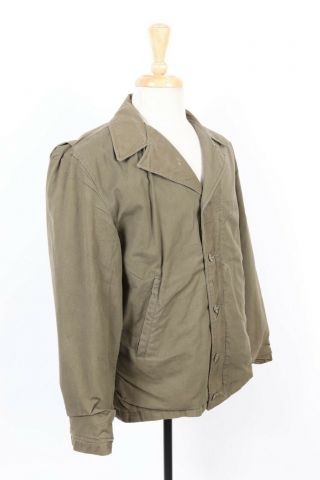 Vintage Wwii Usn N - 4 Od Deck Coat Jacket M - 41 Usa Mens Size Medium
