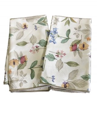 Longaberger Botanical Fields Linen Napkins Set Of 2 Cloth Napkins