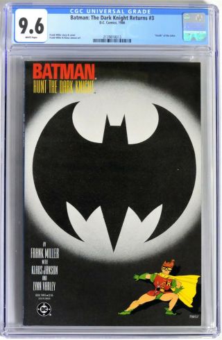 S743.  Batman: The Dark Knight Returns 3 Dc Cgc 9.  6 Nm,  (1986) " Death " Of Joker