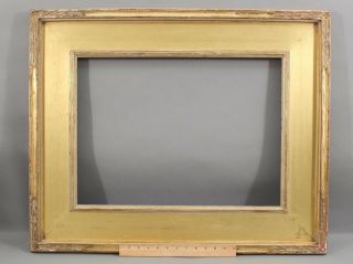 Antique Early 20thc American Arts & Crafts,  Carved & Gilded,  Painting Frame