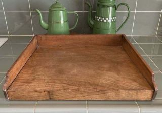 Rare Large Antique French Cutting Chopping Pastry Board W/ Three Gallery Sides