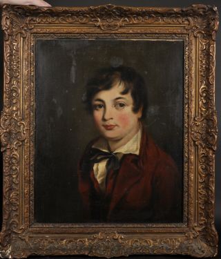 Fine Antique 19th Century English School Oil On Canvas Framed Portrait Painting