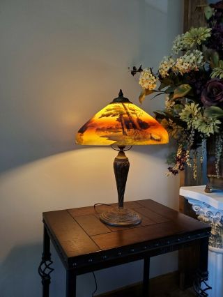 Phoenix Reverse Painted Lamp 2