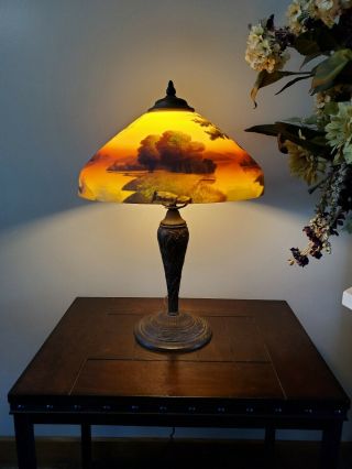 Phoenix Reverse Painted Lamp 3