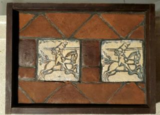Henry Mercer - Moravian Tile " Knight Of Nuremberg " Mosaic Tile Shop Sample