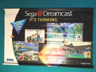 Sega Dreamcast Introduction Promo Vinyl Banner Video Game Vtg 90s