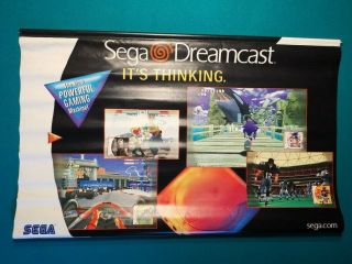 Sega Dreamcast introduction promo vinyl banner video game vtg 90s 2