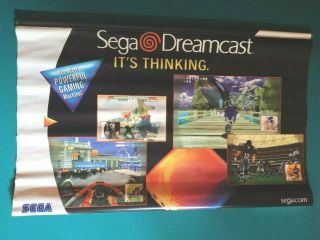 Sega Dreamcast introduction promo vinyl banner video game vtg 90s 3