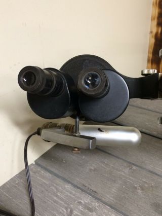 Vintage AO Spencer Binocular Microscope With Telescopic Boom Watchmaker Jeweler 2