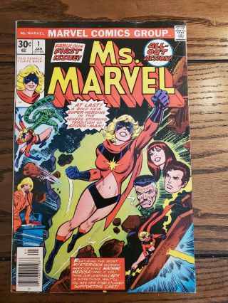 Ms Marvel 1.  1st Appearance Of Carol Danvers As Ms Marvel.  Fn/vf