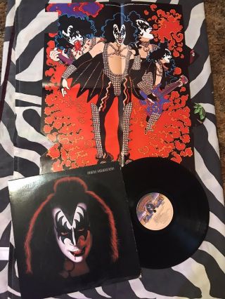 Gene Simmons Kiss Solo Album Lp (vinyl,  1978).  Poster.