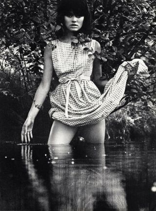 1966 Wingate Paine Vintage Female Fashion Woman Dress Lake Water Photo Art 16x20