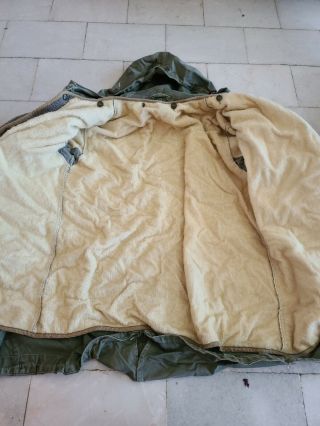 US ARMY VINTAGE M - 1951 FISHTAIL PARKA WITH LINER SIZE large 3