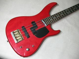 BC RICH 4 STRING BASS ELECTRIC GUITAR VINTAGE RED W/ GOLDEN HARDWARE PRO 2