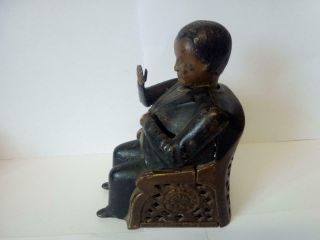 RARE VINTAGE 1873 CAST IRON TAMMANY MECHANICAL COIN BANK 2
