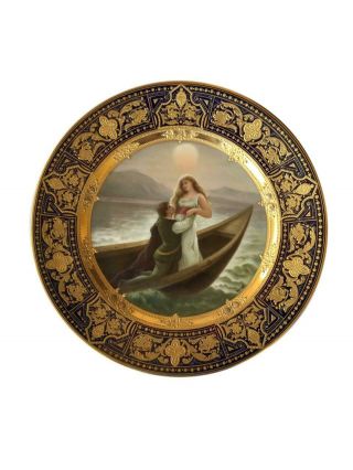 Antique Royal Vienna Porcelain Hand Painted Plate Dresden