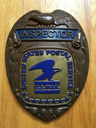 Usps United States Postal Service Mail Inspector Wall Plaque Vintage