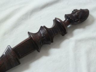 Vintage Hand - Carved African Head Ebony Wood Walking Stick/cane