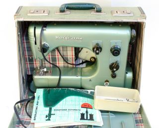 Vintage Husqvarna Viking Cl21a Automatic Sewing Machine Arm W/ Attachments