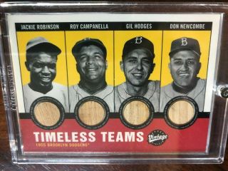 2001 Upper Deck Vintage Timeless Team Combos Bats: Dodgers,  Robinson Campy Rare