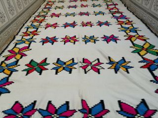 Large Vintage handmade Moroccan Wool Rug,  Azilal Berber Carpet 6.  5 x 11.  6 ft 3
