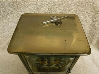 antique ansonia crystal regulator clock open escapement fancy pendulum 3