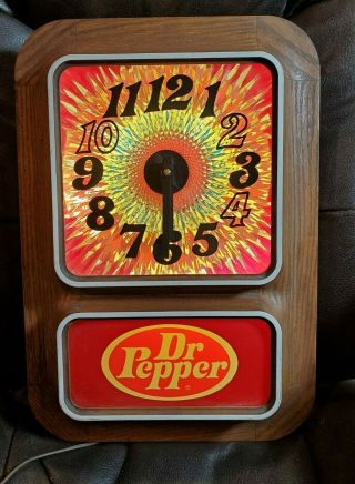 Vintage Retro Dr.  Pepper Motion Clock Watch The Video Very Cool