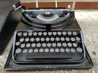 Vintage Black Typewriter Monta Olivetti ICO MP1 from 1930s Decoration Interior 3