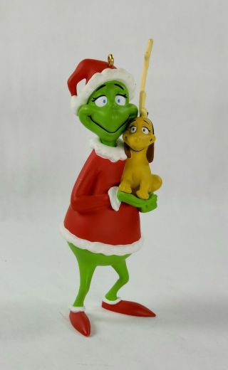 Grinch Holding Max The Grinch Who Stole Christmas Hallmark Ornament 1998 No Box