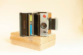 Vintage Polaroid SX - 70 Land Camera Alpha1 - Silver/Leather 3