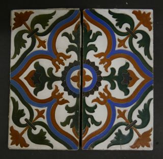 Vintage Spanish Tile Set = 2