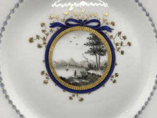 RARE Nymphenburg Porcelain King ' s Pearl Service 1 Dessert Plate Porzellan Teller 3
