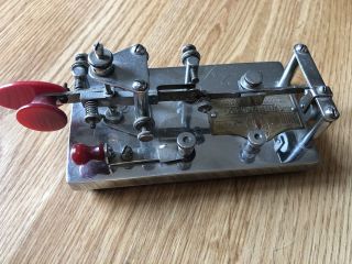 Vibroplex Lightning Telegraph Key Keyer Bug Morse Code Vintage Ham Radjo War Era
