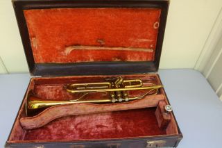 Vintage Cleveland Toreador Trumpet Hn White Company King Craftsman Ohio Usa 7c