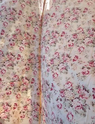 Vintage Rachel Ashwell Shabby Chic Home Couture Roses Queen Duvet