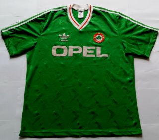 Republic Of Ireland Wc 1990 Vintage Adidas Home Shirt Jersey 1991 1992 Eire