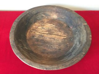 Large Primitive Hand Carved Wood Bowl 19 " Wide