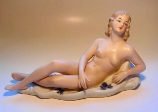 Wallendorf Art Deco Germany Porcelain Nude Woman Figures Lady Figurine