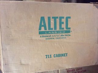 Rare Vintage Altec Lansing 711 Wood Cabinet Old Stock Brand