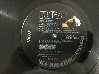 Menudo ‎– Ayer Y Hoy LP Mexican Press 1985 RCA Victor Ricky Martin 3