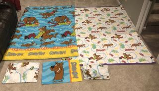 90s Scooby - Doo 5 Piece Bedding Set Twin Bed Very Rare Vintage Vtg