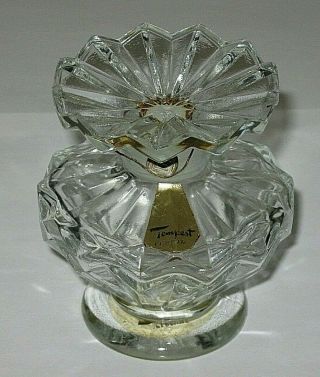 Vintage 1940s Lucien Lelong Tempest Perfume Bottle 3 1/2 Oz Open/empty - 4 "