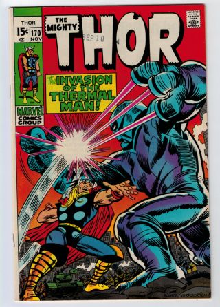 Thor 170 8.  5 1st Thermal Man 1969 Off - White Pages