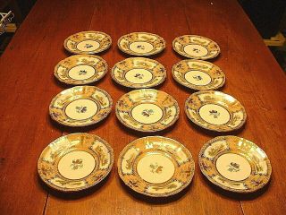 12 Early 19thc Museum Quality Hand Painted Gilded Scenic 6 7/8 " Plates 6