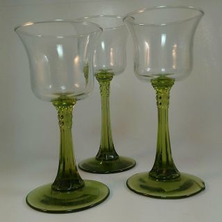 Partylite Radiant Glow Stemmed Trio Candle Holders Green
