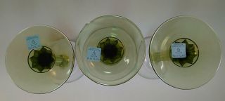 Partylite Radiant Glow Stemmed Trio Candle Holders Green 3