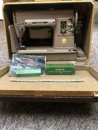 Vintage Singer Sewing Machine 301a With Foot Pedal Case