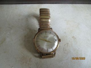 Vintage Barely Glashutte Automat 23 Jewels /rolled Gold Strap/germany